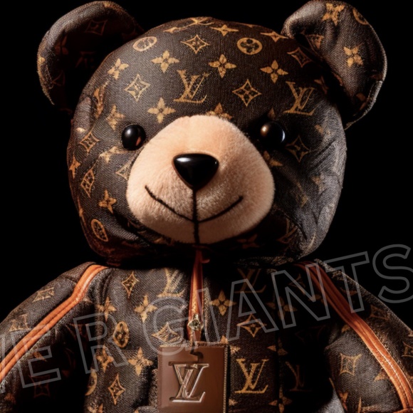 LOUIS VUITTON FRAMED ART 11x14 LITTLE LOUIE BEAR  BY THE ARTIST DENARDAI - Picture 3 of 3